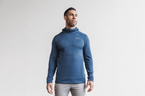 Nobull Performance Pullover Hoodie Herren Blau | 24716-OCFX