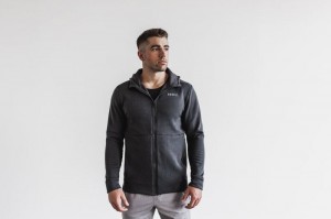 Nobull Performance Zip-Up Hoodie Herren Tiefesgrau | 79560-RIHC