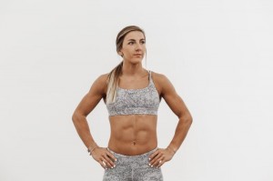 Nobull Plush Heather Sport BH Damen Weiß | 28106-ZPVN