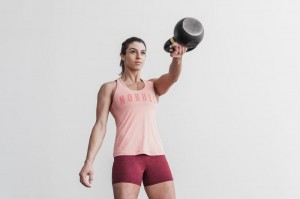 Nobull Racerback Bright Colors Muskelshirt Damen Koralle | 46305-IDUX