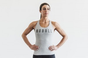 Nobull Racerback Classic Colors Muskelshirt Damen Grau | 08432-ZXNG