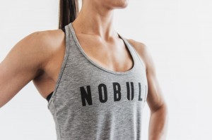 Nobull Racerback Classic Colors Muskelshirt Damen Grau | 05918-MXIK