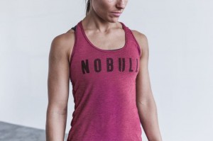 Nobull Racerback Classic Colors Muskelshirt Damen Rot | 85963-VYLT