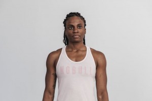 Nobull Racerback Seasonal Colors Muskelshirt Damen Rosa | 60854-YGQC