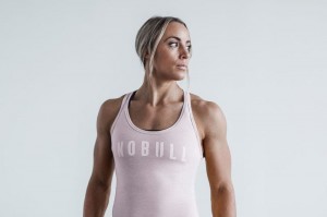 Nobull Racerback Seasonal Colors Muskelshirt Damen Rosa | 70912-EBSW