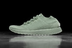 Nobull Seafoam Reflective Knit Laufschuhe Herren Grün | 29467-WSGQ
