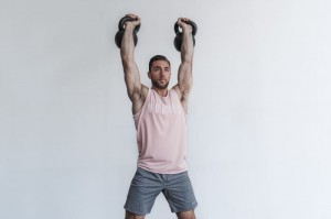 Nobull Seasonal Colors Muskelshirt Herren Rosa | 86917-BRHZ