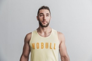 Nobull Seasonal Colors Muskelshirt Herren Gelb | 96723-VKWH