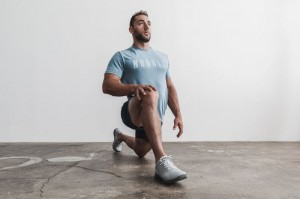 Nobull Seasonal Colors T-shirts Herren Blau | 31254-ZXHQ