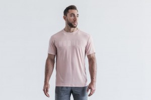 Nobull Seasonal Colors T-shirts Herren Rosa | 96375-EYPW