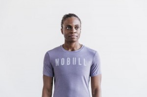 Nobull Slim Fit T-shirts Damen Lavendel | 72504-SPAI