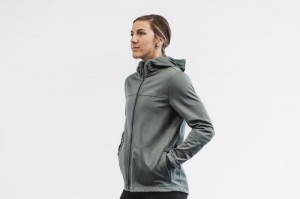 Nobull Softshell Jacken Damen Olivgrün | 42076-CIOH