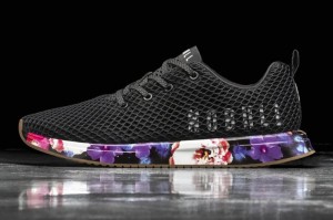 Nobull Space Floral Mesh Laufschuhe Herren Schwarz | 34160-XTMB