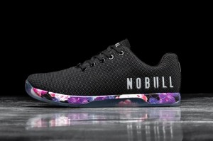 Nobull Space Floral Sportschuhe Herren Schwarz | 28316-PIAY