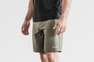 Nobull Stretch Woven 9 Kurze Hose Herren Grün | 60385-FPEB