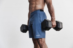 Nobull Stretch Woven 9 Kurze Hose Herren Blau | 97546-IAHV