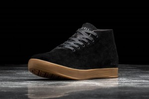 Nobull Suede Mid Sportschuhe Herren Schwarz | 67285-SNZH