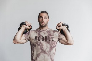Nobull Tie-Dye T-shirts Herren Braun | 67385-LOUZ