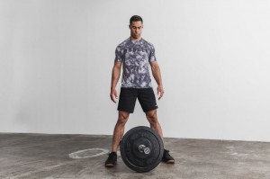 Nobull Tie-Dye T-shirts Herren Weiß Schwarz | 73049-FTEU