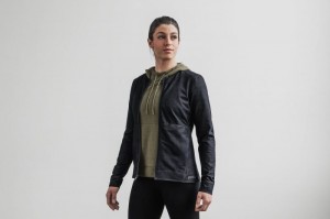 Nobull Twill Zip-Up Jacken Damen Schwarz | 96275-EXJG