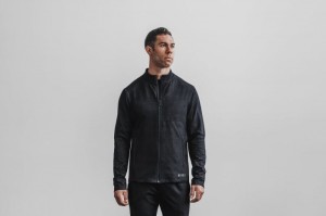 Nobull Twill Zip-Up Jacken Herren Schwarz | 56810-QLPM