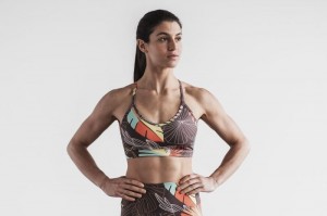 Nobull V-Neck Oasis Sport BH Damen Mehrfarbig | 16945-VEDC